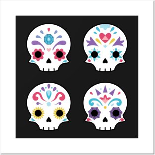 Cute sugar skulls Posters and Art